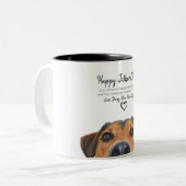 Photo Fête des pères de chien personnalisée Mug de (Devant gauche)