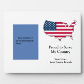 Photo Fière de servir la plaque militaire (Devant)