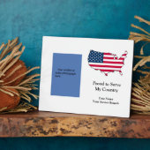 Photo Fière de servir la plaque militaire (Côté)