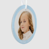 Photo fille personnalisée sur bleu clair (devant)