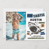 Photo Fin-Tastic Shark Birthday Invitation (Devant)