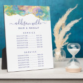 Photo Fire Opal Rainbow Gemstone Price Menu Plaque (Côté)