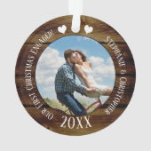 Photo First Christmas Engagé Couples Vintages en b (dos)