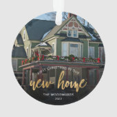 Photo First Christmas New Home Gold Script (dos)