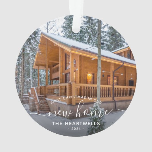 Photo First Christmas Nouveau Accueil Script blanc (dos)