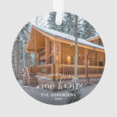 Photo First Christmas Nouveau Home White Script (dos)