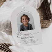 Photo First Communion Boy Arch Invitation