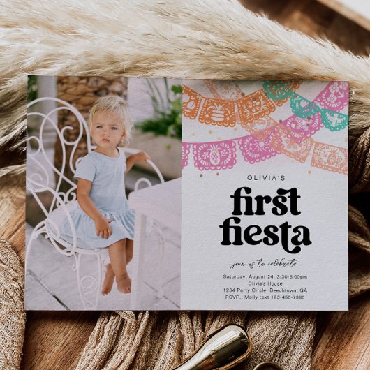 Photo First Fiesta Anniversaire Invitation