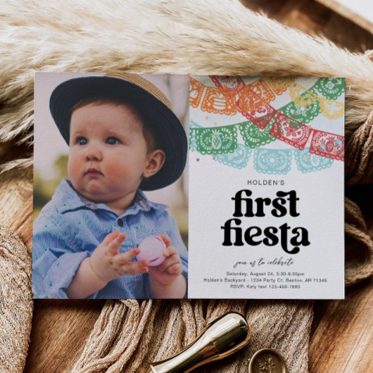 Photo First Fiesta Anniversaire Invitation
