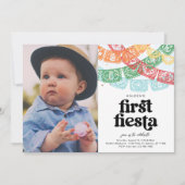 Photo First Fiesta Anniversaire Invitation (Devant)