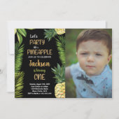 Photo First Green Pineappy Invitations Anniversair (Devant)