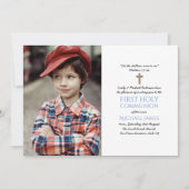 PHOTO First Holy Communion Invitations GARÇONS CLA (Devant)