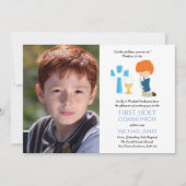 PHOTO First Holy Communion Invitations GARY RED HA (Devant)