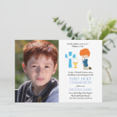 PHOTO First Holy Communion Invitations GARY RED HA (Debout devant)