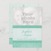 Photo Fleur De Lis style menthe faire-part de mari (Devant / Derrière)