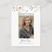 Photo fleur sauvage Carte de prière funéraire orth (Devant)