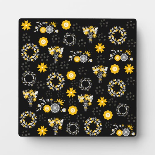 Photo Fleuriste reconnaissant, plaque de table avec chev (Devant)