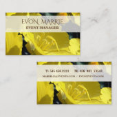 Photo Fleurs Jaunes, Carte d'affaires d'été (Devant / Derrière)