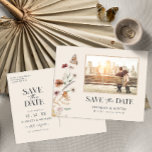 Photo Floral Enregistrer La Date Carte Postale<br><div class="desc">Photo Floral Enregistrer La Date Carte Postale. Cette photo élégante et élégante Save The Date annonce carte postale présente de magnifiques fleurs sauvages d'aquarelle peints à la main dans un joli bouquet parfait. Recherchez les éléments correspondants dans la collection de Mariages de Fleur sauvage Boho.</div>