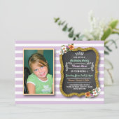 Photo Floral Gold Couronne violet Invitation d'ann (Debout devant)
