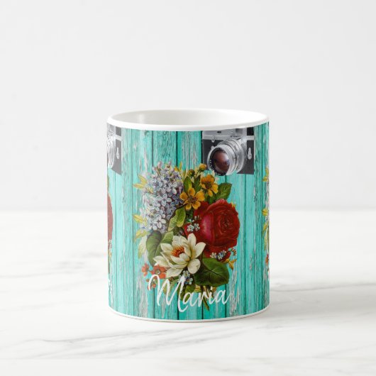 Photo Floral Green Mug (Centre)