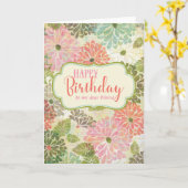 Photo Floral Joyeuse carte d'anniversaire pour ell (Fleur jaune)