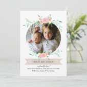 Photo Floral Wreath Faire-part de naissance (Debout devant)