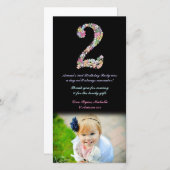 Photo florale de Merci de 2ème anniversaire de (Devant / Derrière)