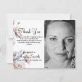 Photo Florale D'Été En Mémoire Carte de remercieme (Devant)