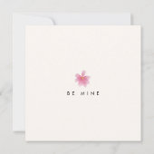 Photo florale moderne carte de la Saint Valentin (Dos)