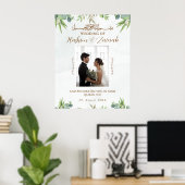 Photo florale moderne Poster musulman Mariage isla (Bureau à domicile)