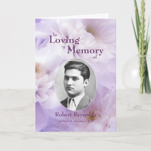 Photo Florale Personnalisée Dans Carte Mémoire Amo (Devant)