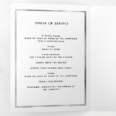 Photo florale rose blanc triple programme funérair (Intérieur en premier)