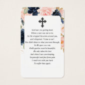 Photo florale rose de la marine Prière funéraire e (Dos)