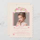 Photo florale Saint Invitation religieuse (Devant / Derrière)