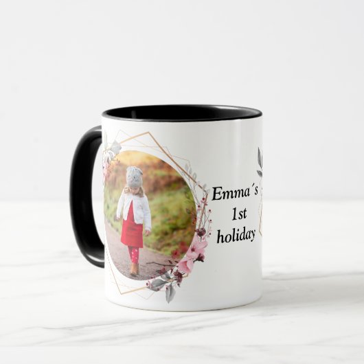 photo flower frame mok (Voorkant links)