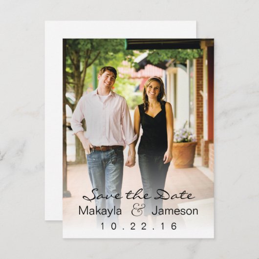 Photo Fondu blanc Enregistrer la carte postale Dat (Devant / Derrière)