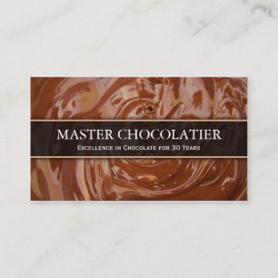 Photo Fondu Chocolat, Carte de visite de chocolat