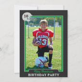 Photo Football carte de commerce fête d'anniversai (Devant)