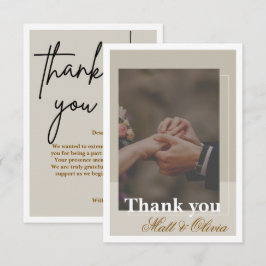 Photo Frame Wedding Thank You Card Bedankkaart