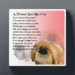 Photo Friend Poem Plaque  -  Pekingese dog  Design<br><div class="desc">A great gift for a special friend who likes pekingese dogs</div>