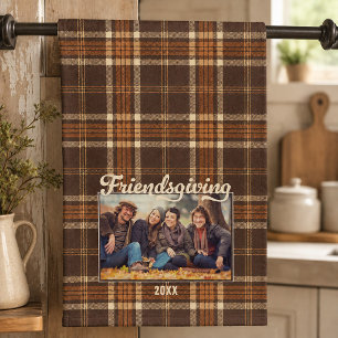 Photo Friendsgiving plaid rustique d'automne