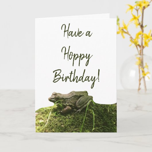 Photo Frog Carte Anniversaire Ajouter un message p (Fleur jaune)