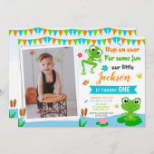 Photo Frog invitation d'anniversaire Reptile invit (Devant / Derrière)