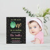 Photo Full Green Watermelon Invitations d'annivers (Debout devant)