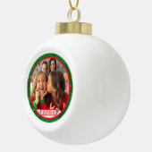 Photo Fun Stomping Reindeers  Keramische Bal Ornament (Rechts)