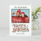 Photo Fun Typographie Carte de Noël (Debout devant)