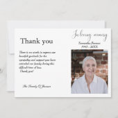 Photo Funérailles célébration de la vie carte de r (Devant)