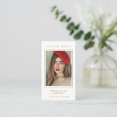 Photo funéraire Carte de prière Croix d'or Memoria (Debout devant)