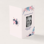 Photo funéraire dans la carte de prière en mémoire (Outside)